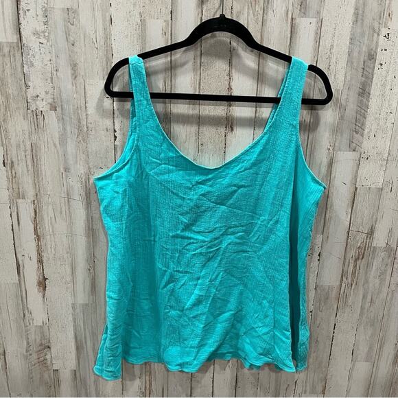 NWT Sol Crepe V Tank Top - Picture 2 of 6